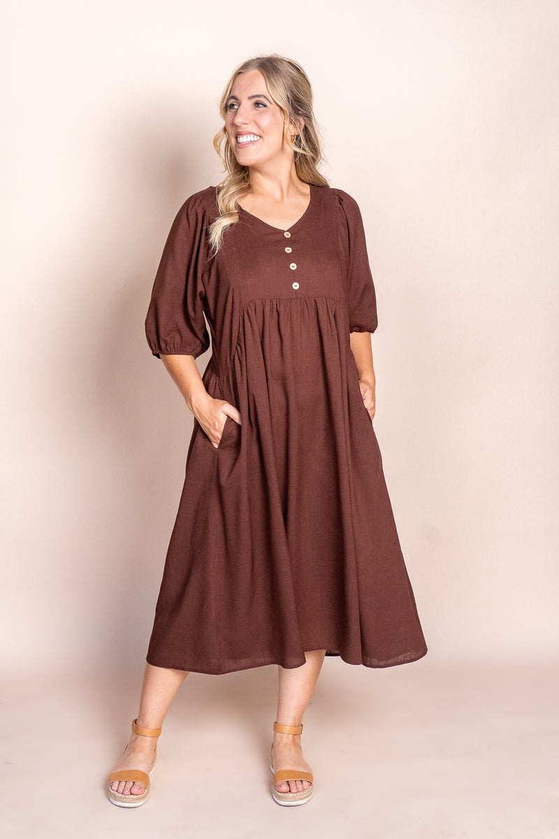ELYSE CHOCOLATE DRESS main image 0