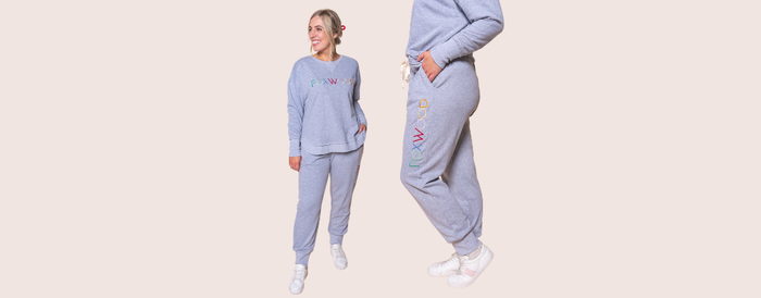 Simplified Confetti Crew and Trackies in Grey Marle