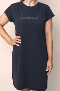 Signature Tee Dress in Black - Foxwood