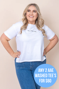 AAE Washed Tee in White - All About Eve