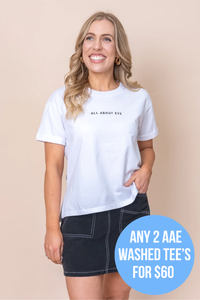 AAE Washed Tee in White - All About Eve