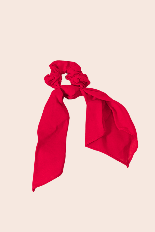 Peppa Knot Hair Scrunchie in Red - All About Eve
