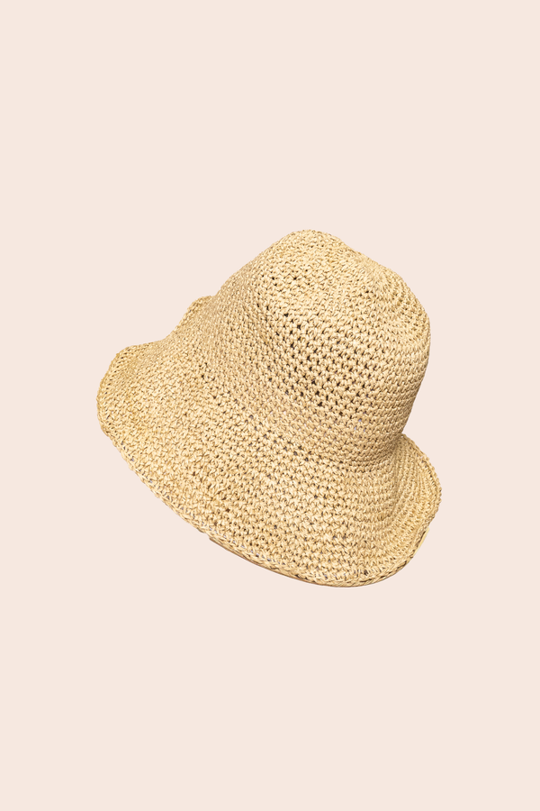 Freya Woven Bucket Hat in Oatmeal - All About Eve