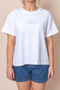 Huntleigh Oversized Tee in White - Foxwood