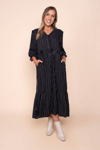 Vicky Midi Dress in Black