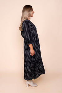 Vicky Midi Dress in Black