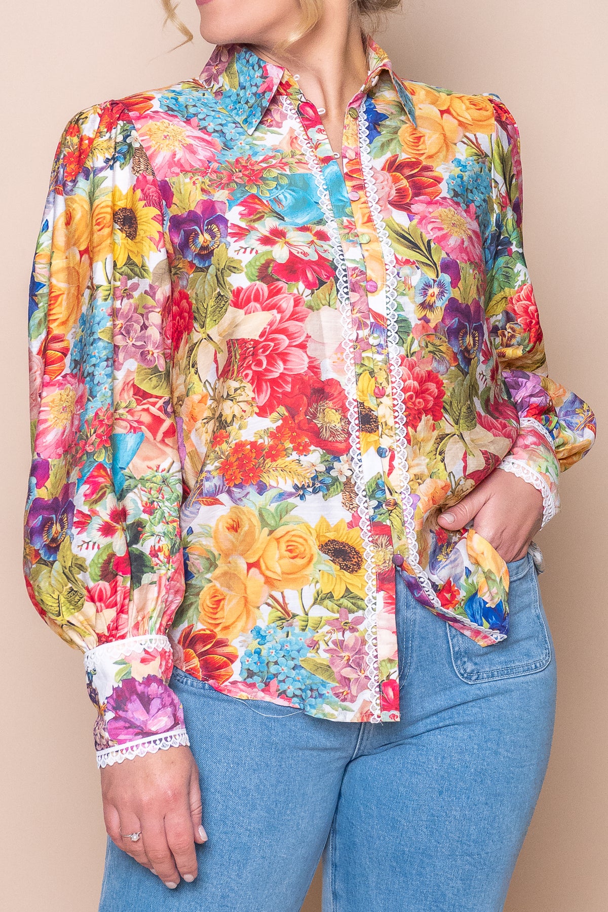 Tatum Floral Top in Multi