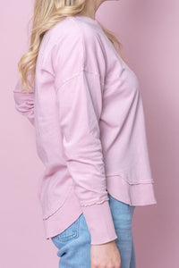 Farrah Long Sleeve Top in Blossom Pink - Foxwood