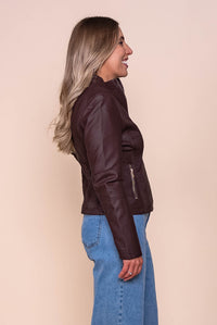 Rosie Café Racer Jacket in Chocolate