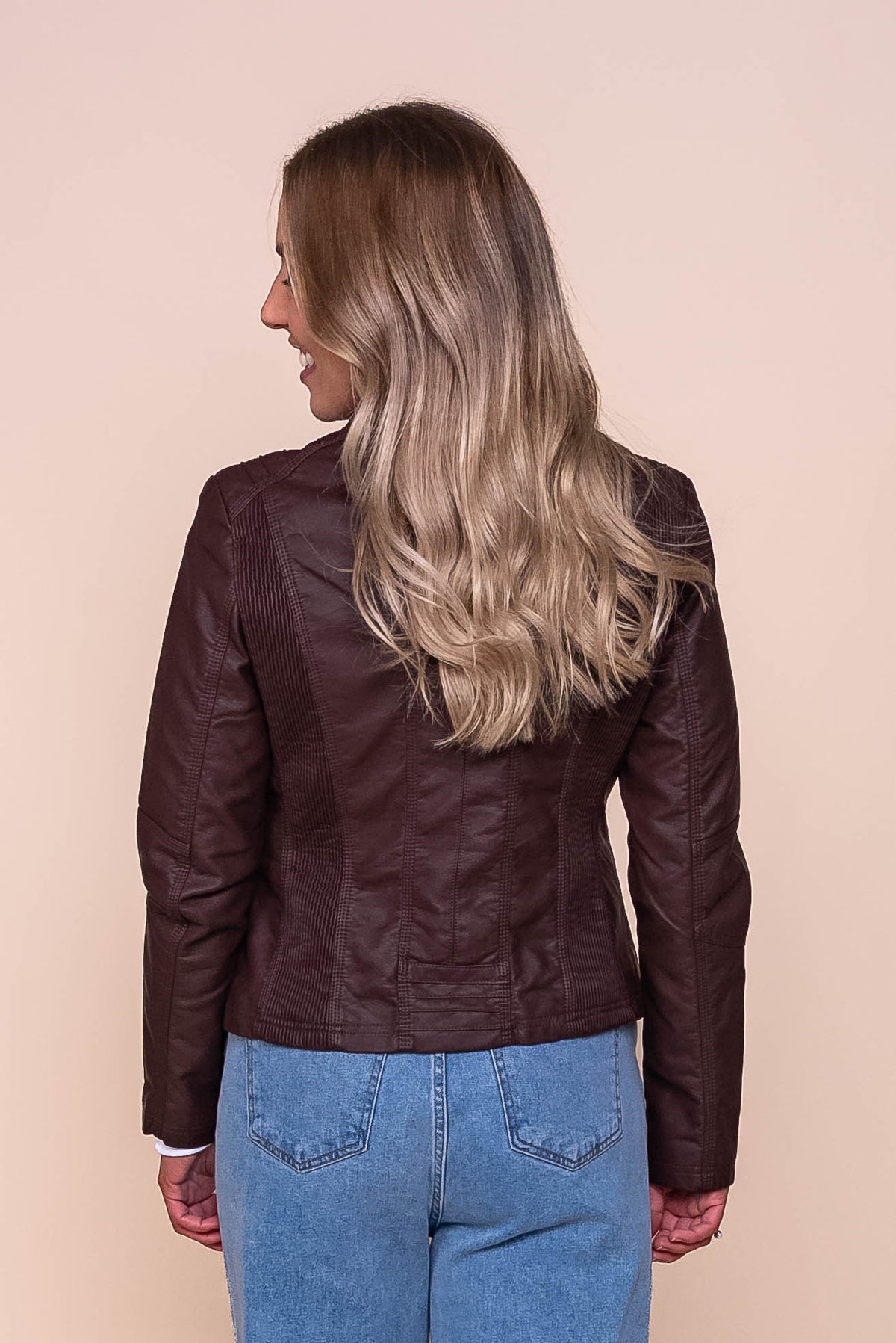 Rosie Café Racer Jacket in Chocolate