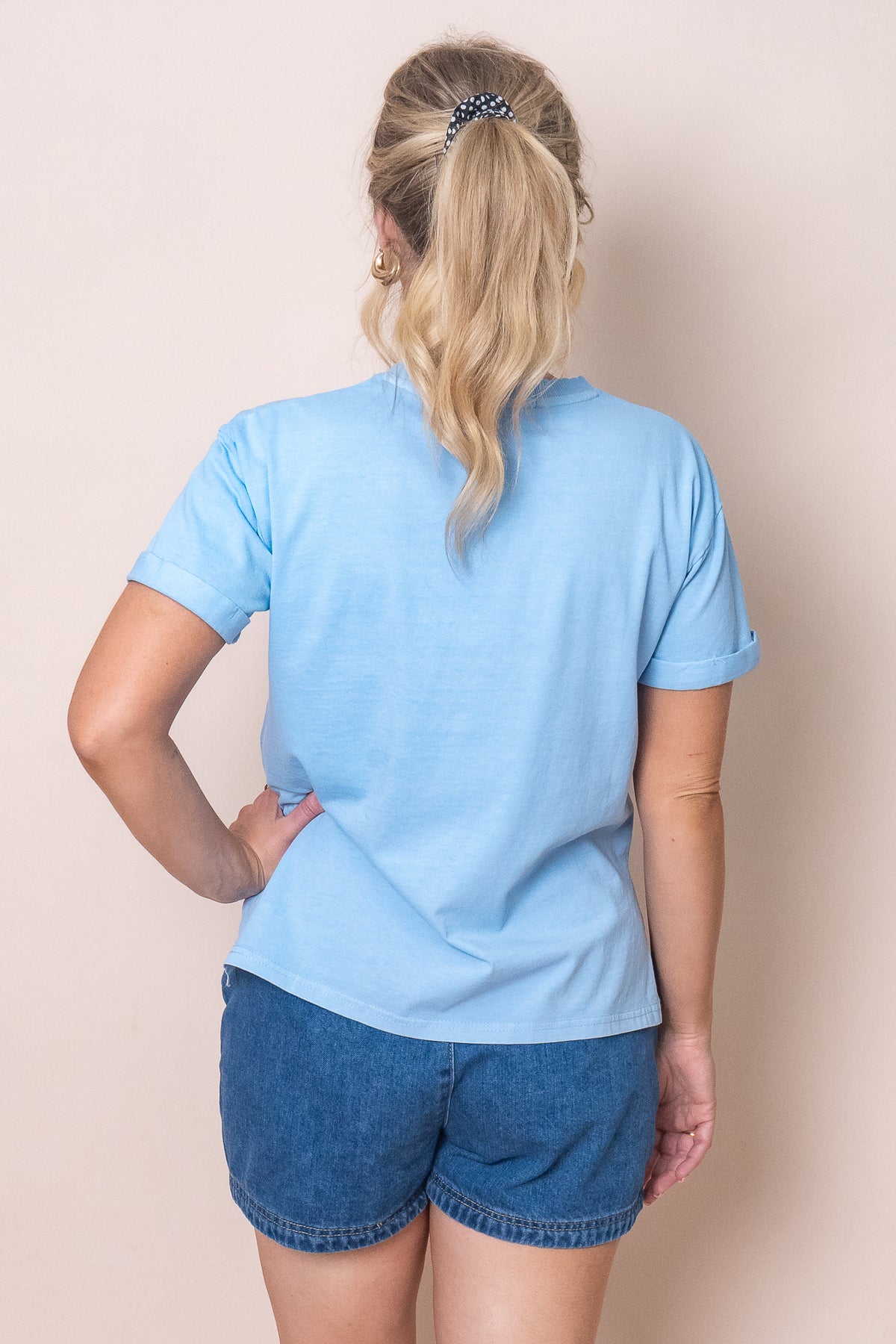 AAE Washed Tee in Ocean Blue - All About Eve