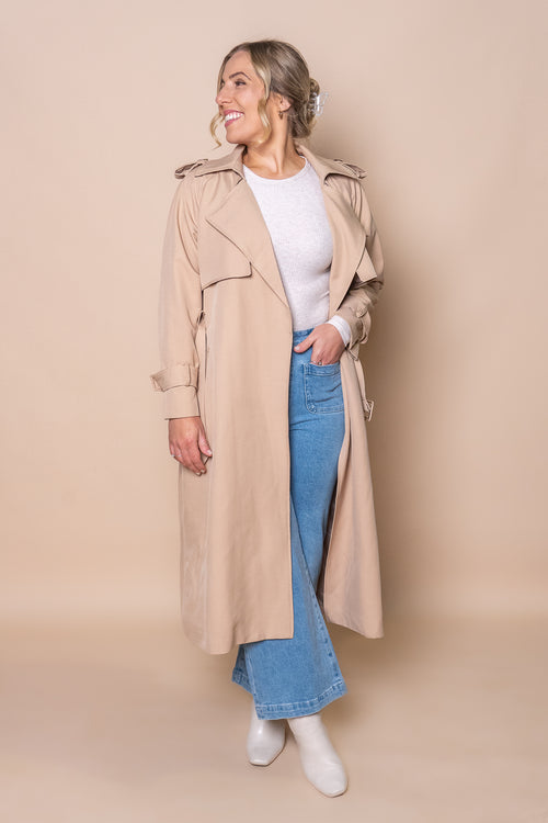 Penny Trench Coat in Latte
