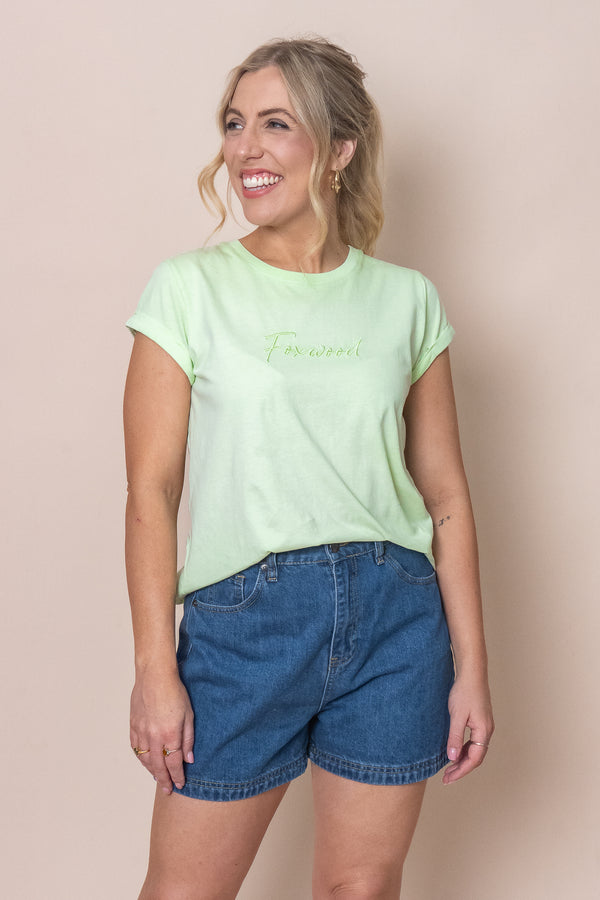 Signature Tee in Apple Mint - Foxwood