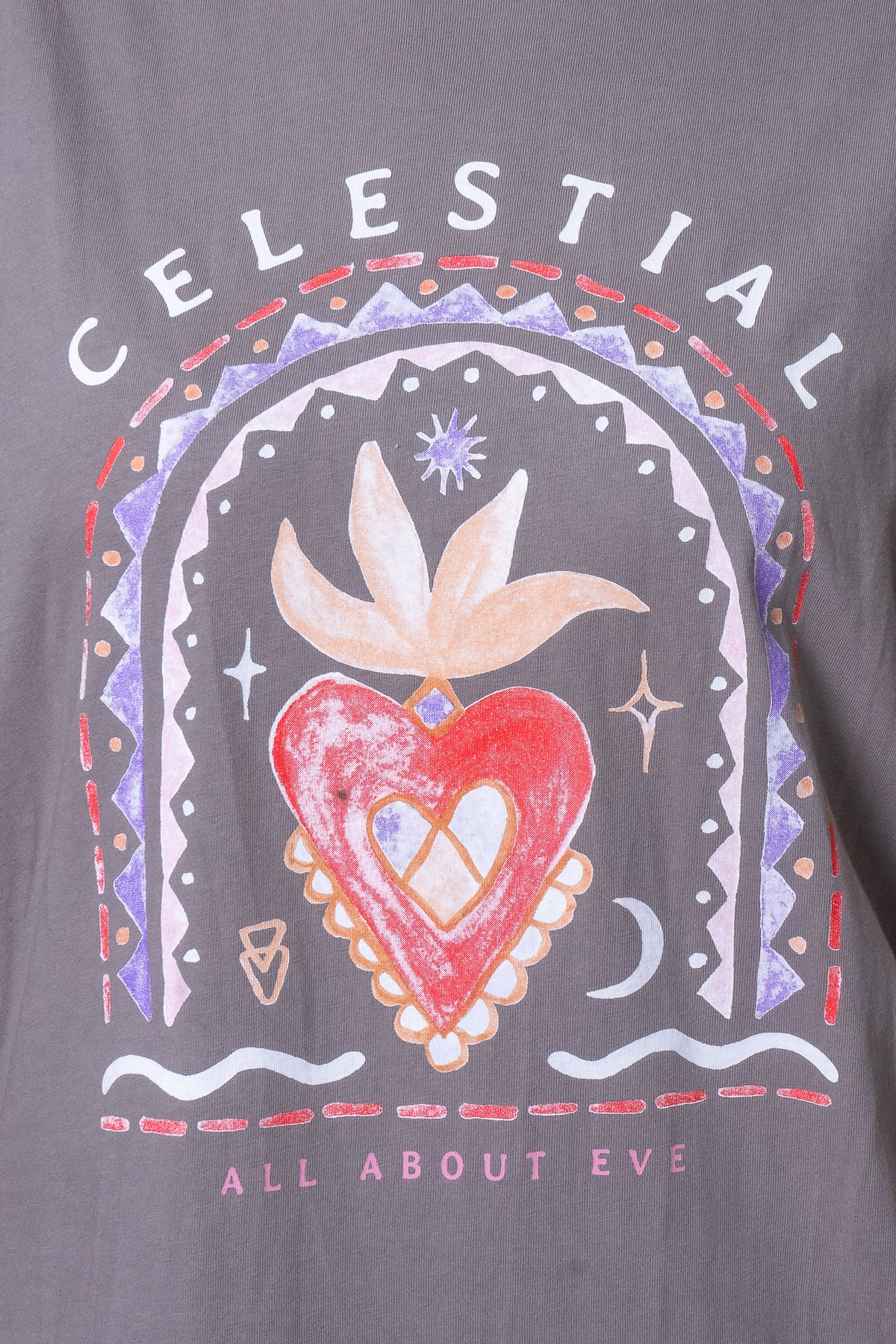 Celestial O/S Tee in Charcoal - All About Eve