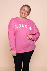 Interval Long Sleeve Top in Bubblegum Pink/White - Foxwood