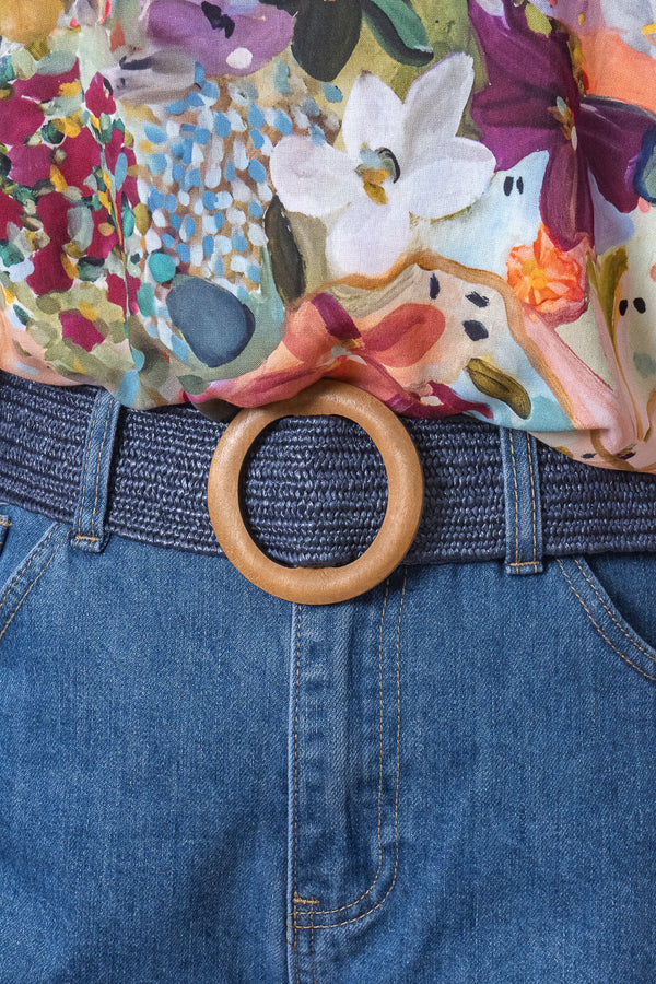 Amira Belt in Navy