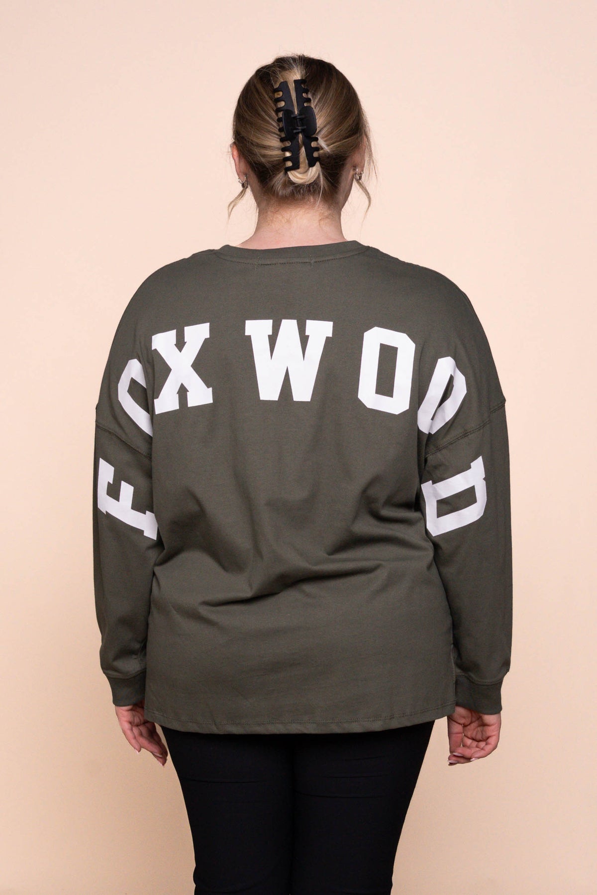 Interval Long Sleeve Top in Khaki/White - Foxwood