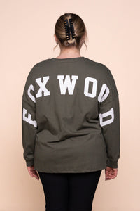 Interval Long Sleeve Top in Khaki/White - Foxwood