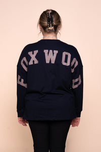 Interval Long Sleeve Top in Navy/Brown - Foxwood