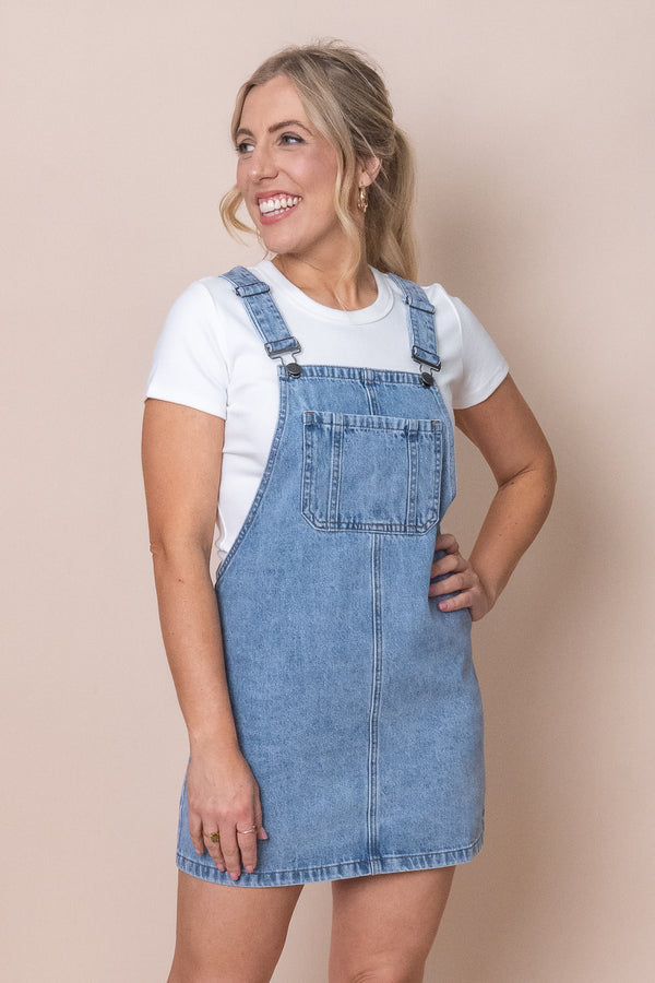 Vianna Pinafore in Light Blue - All About Eve