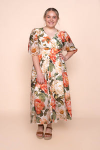 Montanna Midi Dress in Coral
