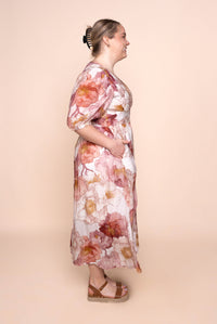 Wisteria Midi Dress in Blush
