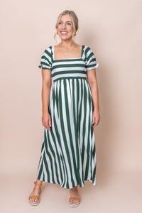 Nelly Dress in Forest Green