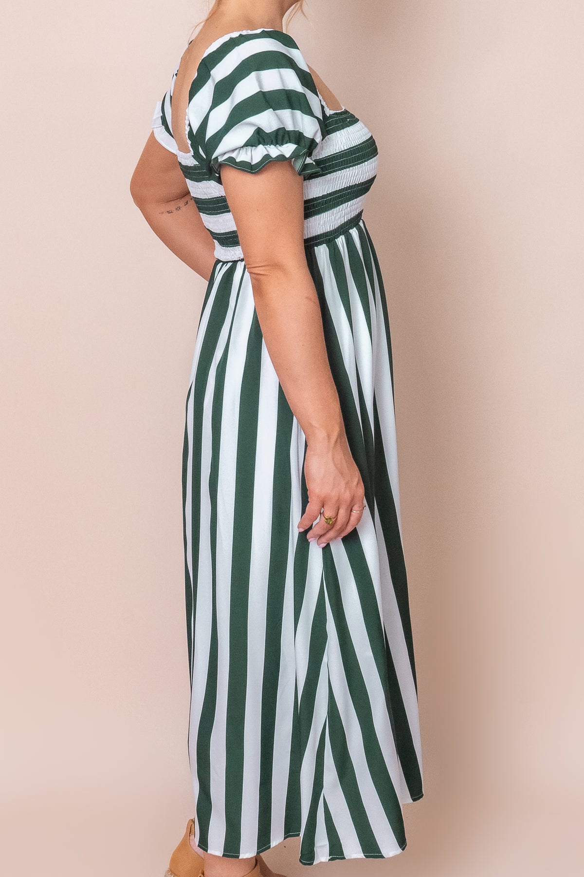 Nelly Dress in Forest Green