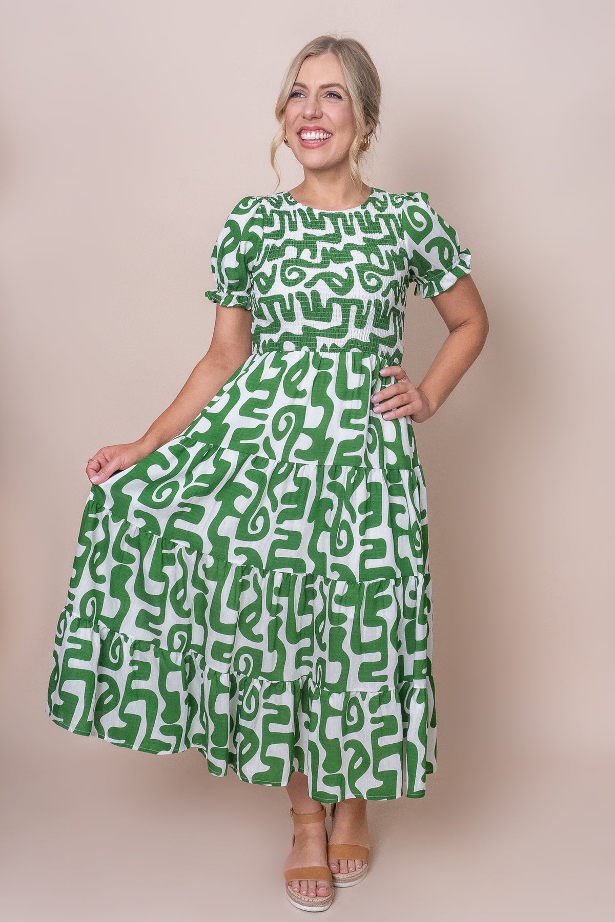 Dillon Dress in Green