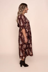 Melania Midi Dress in Chocolate