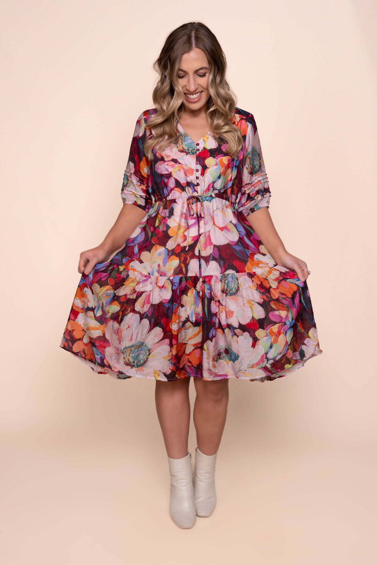 Raelynn Floral Dress in Multi