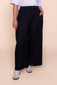 Olena Wide Leg Pants in Navy