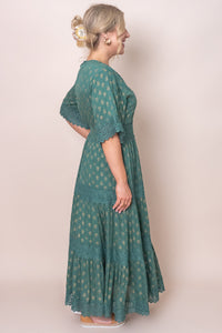 Lacey Dress in Forest Green