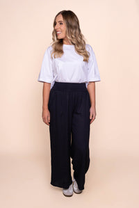 Olena Wide Leg Pants in Navy