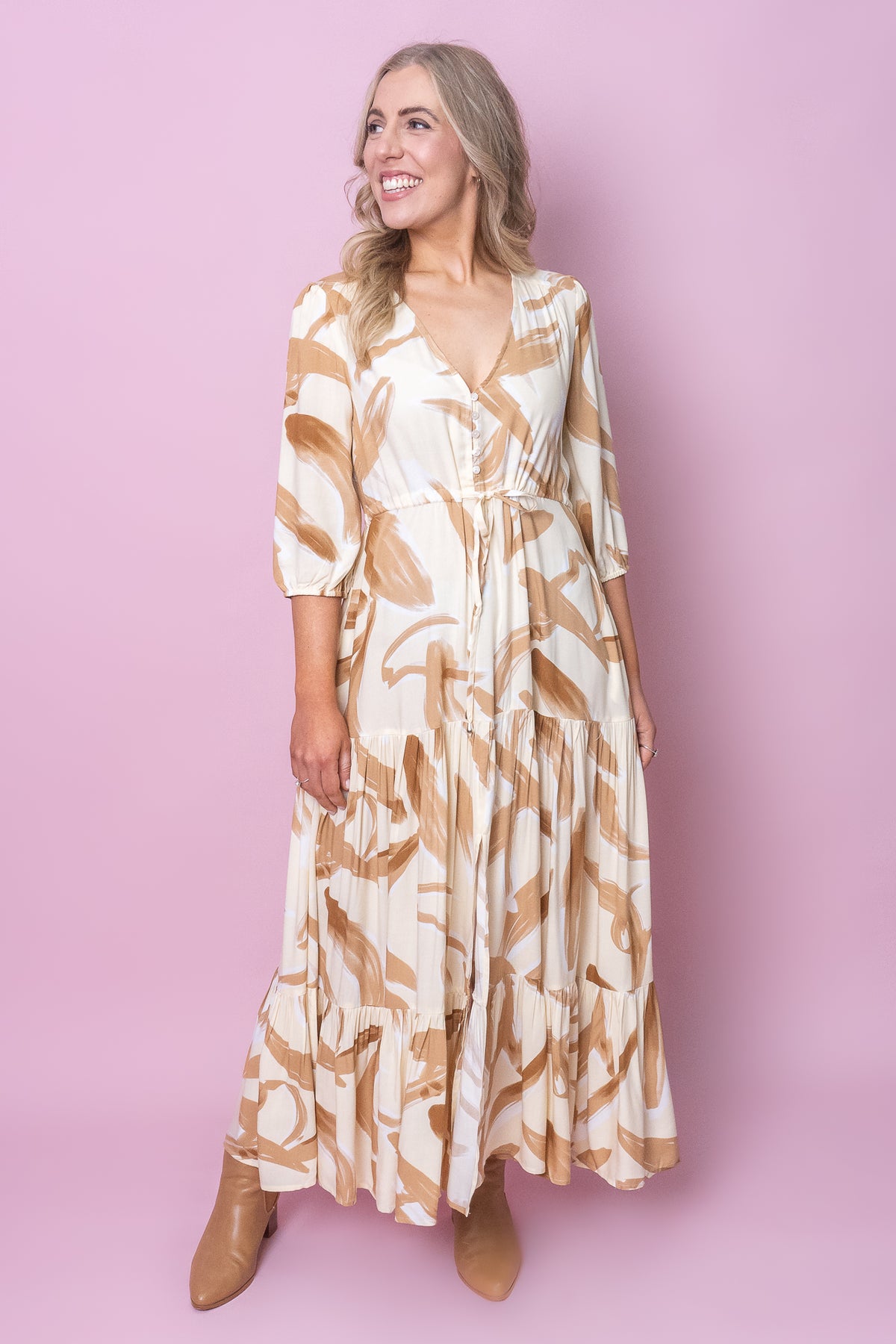 Juno Dress in Beige