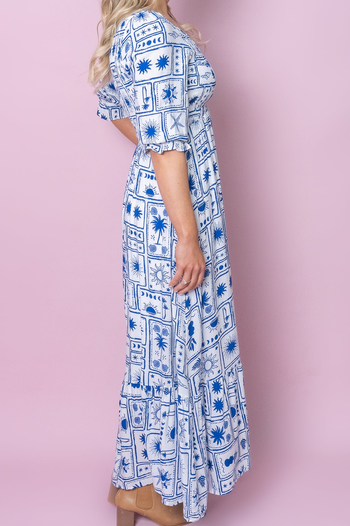 Solene Dress in Blue