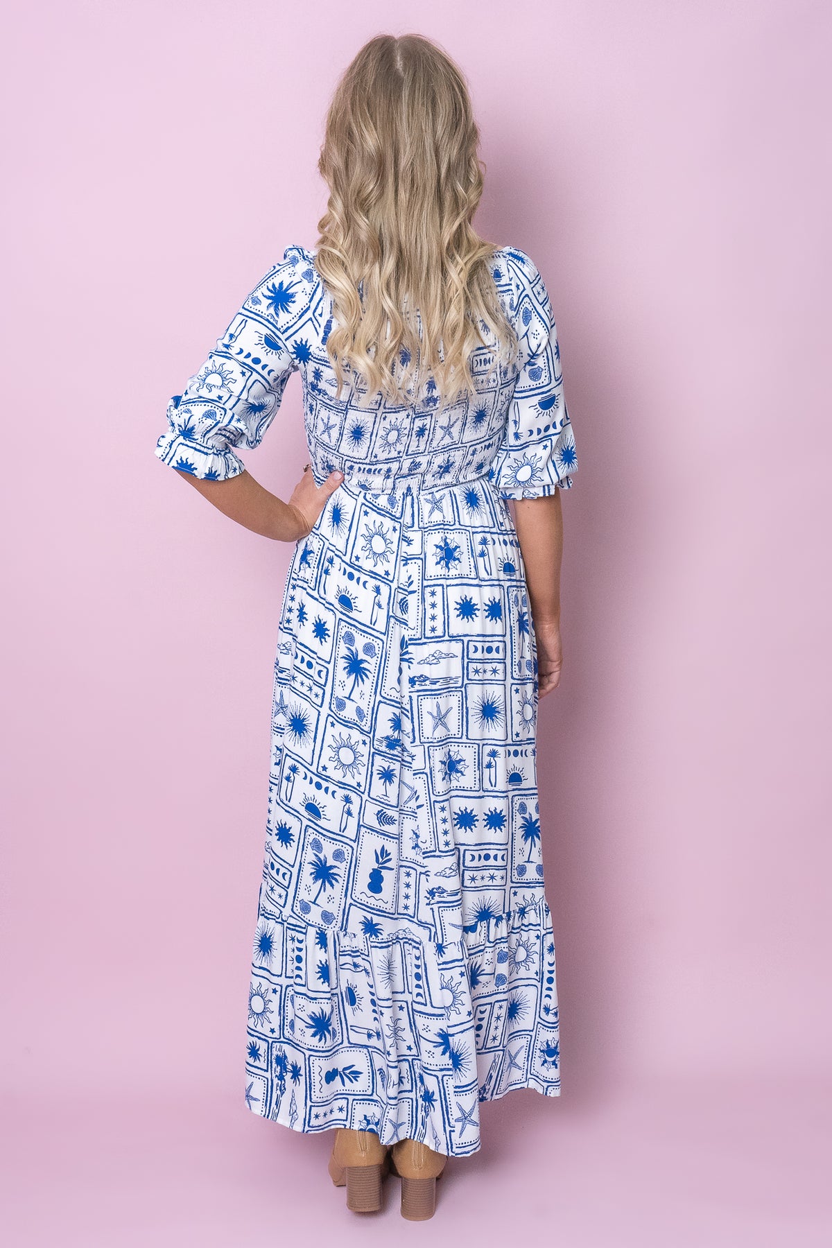 Solene Dress in Blue