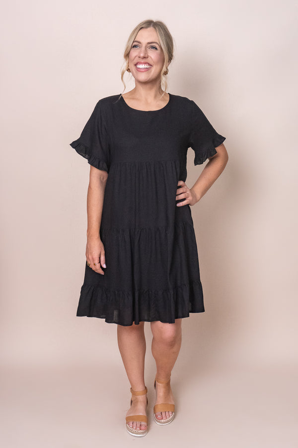 Nicole Tiered Dress in Black