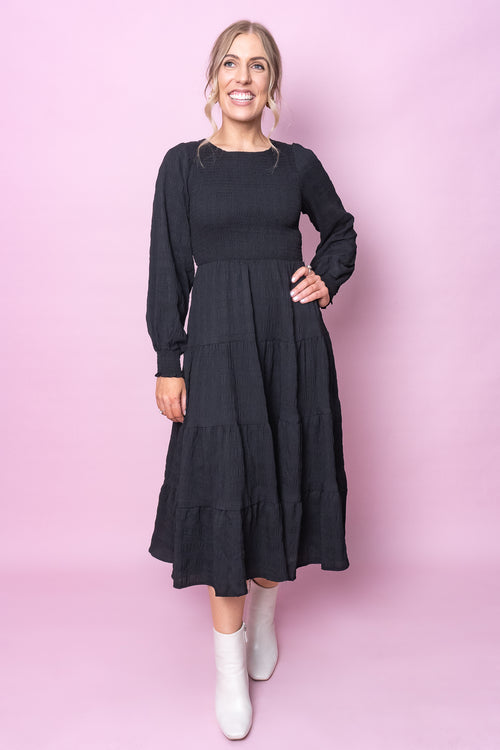 Zamara Midi Dress in Black
