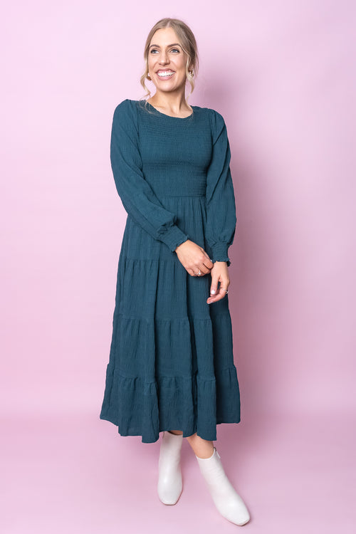 Zamara Midi Dress in Emerald