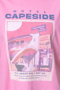 Capeside O/S Tee in Pink - All About Eve