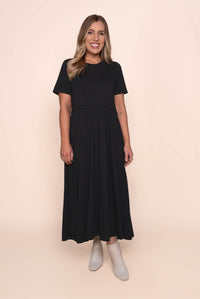 Eva Midi Dress in Black - Foxwood