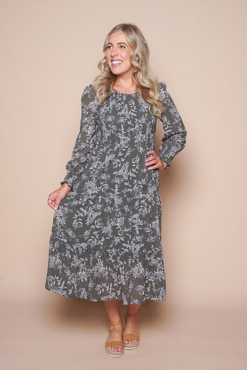Scout Midi Dress in Dark Green