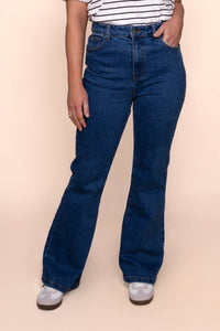 Tia Flare Jeans in Heritage Blue - All About Eve