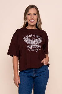 In Time Relaxed Tee in Cherry - Silent Theory
