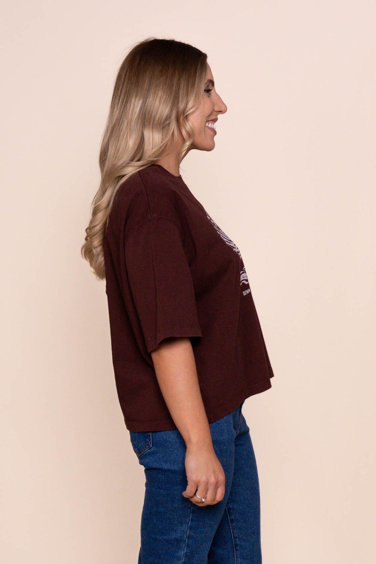 In Time Relaxed Tee in Cherry - Silent Theory