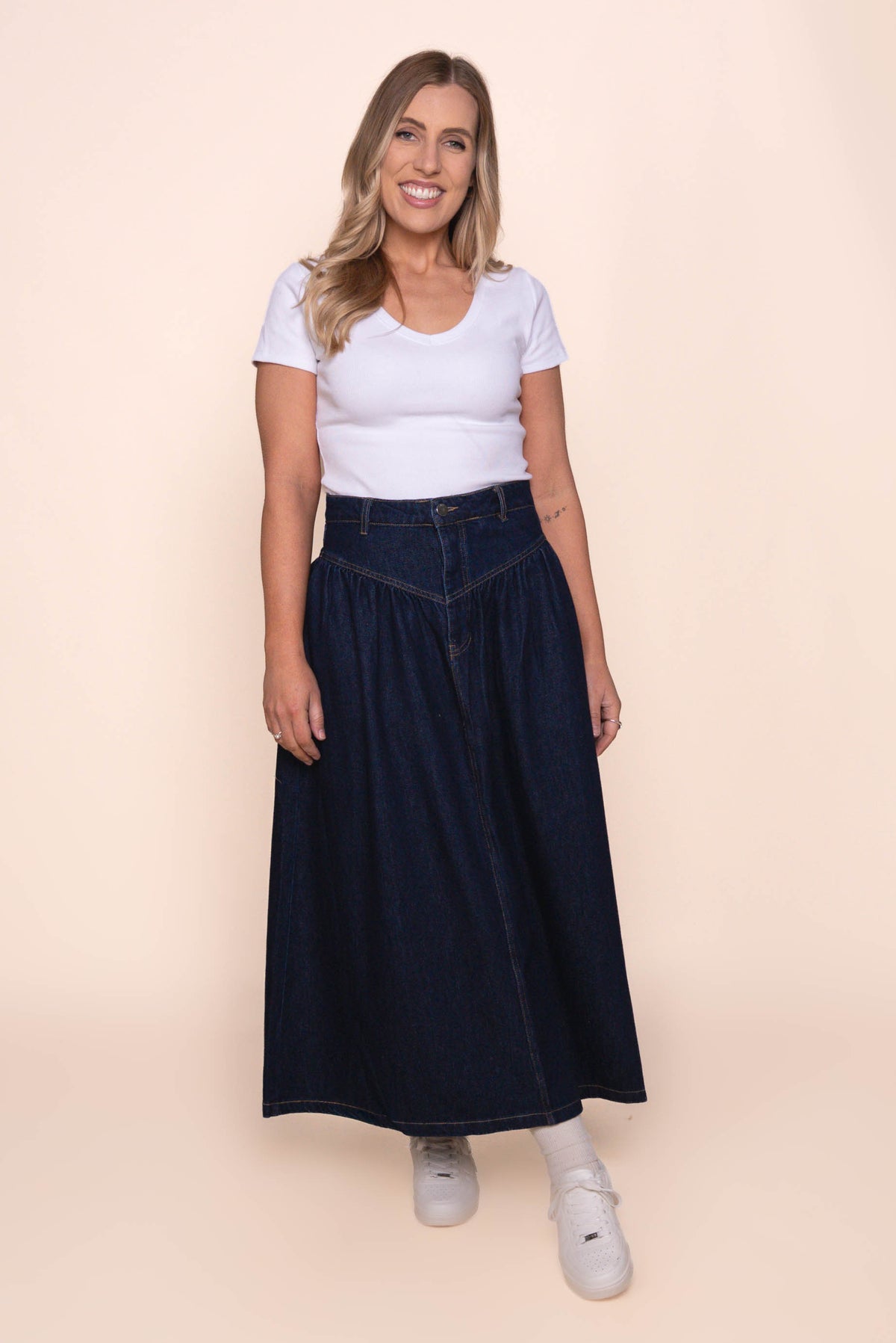 Arlo Maxi Skirt in Indigo - All About Eve