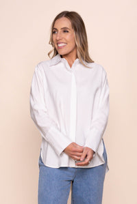 Nixie Long Sleeve Top in White
