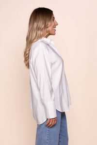 Nixie Long Sleeve Top in White