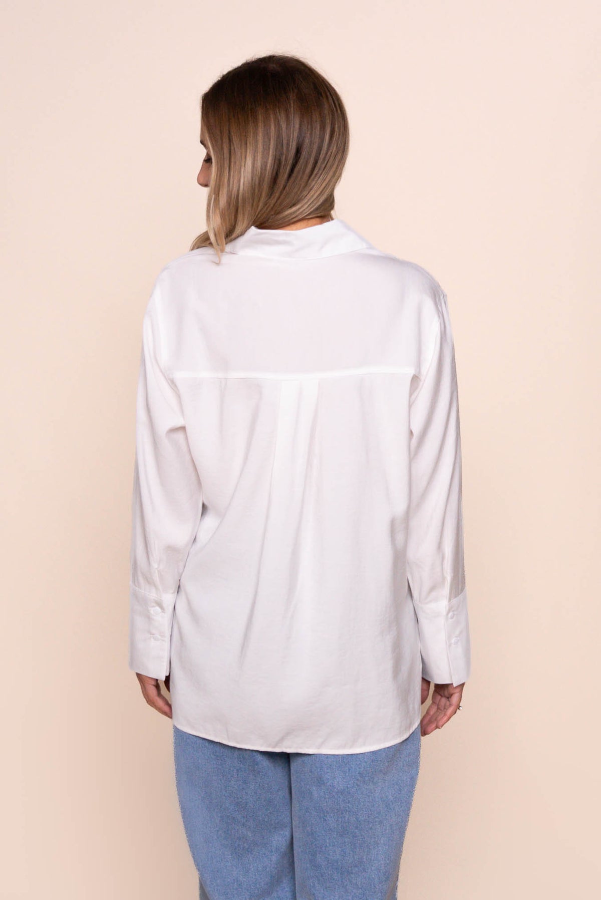 Nixie Long Sleeve Top in White